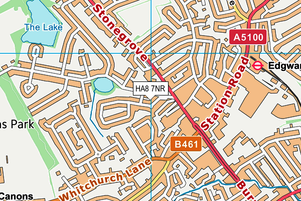 HA8 7NR map - OS VectorMap District (Ordnance Survey)