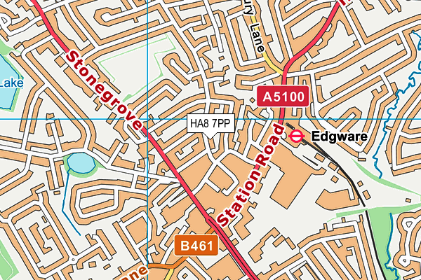 HA8 7PP map - OS VectorMap District (Ordnance Survey)