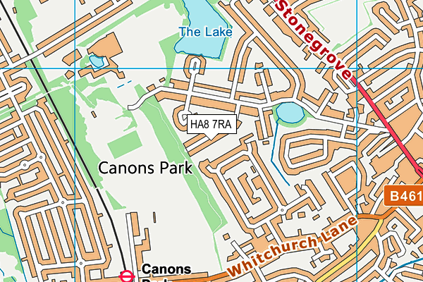 HA8 7RA map - OS VectorMap District (Ordnance Survey)