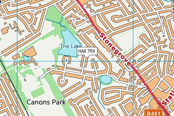 HA8 7RX map - OS VectorMap District (Ordnance Survey)