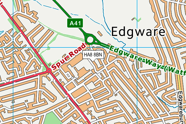 HA8 8BN map - OS VectorMap District (Ordnance Survey)