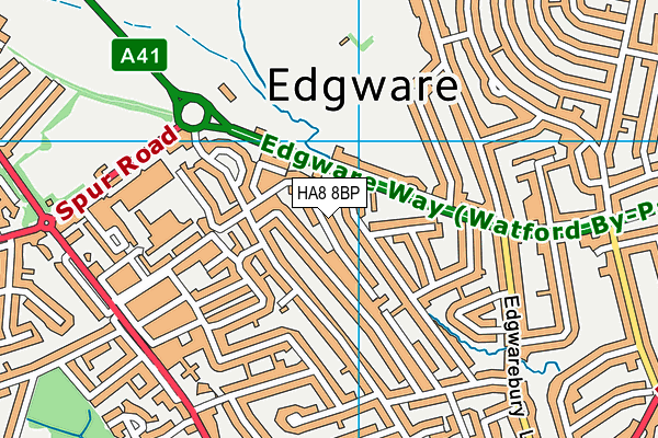 HA8 8BP map - OS VectorMap District (Ordnance Survey)