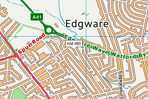 HA8 8BS map - OS VectorMap District (Ordnance Survey)