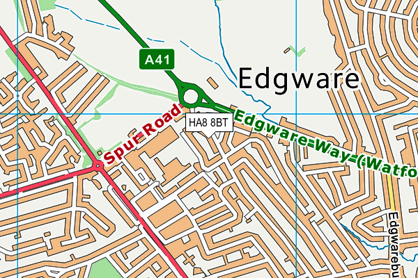 The Edgware (Closed) map (HA8 8BT) - OS VectorMap District (Ordnance Survey)