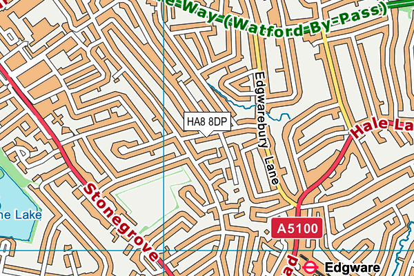 HA8 8DP map - OS VectorMap District (Ordnance Survey)