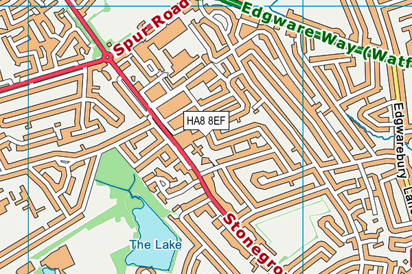 HA8 8EF map - OS VectorMap District (Ordnance Survey)