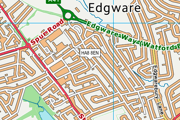 HA8 8EN map - OS VectorMap District (Ordnance Survey)