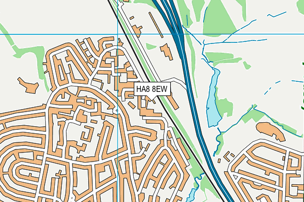 HA8 8EW map - OS VectorMap District (Ordnance Survey)