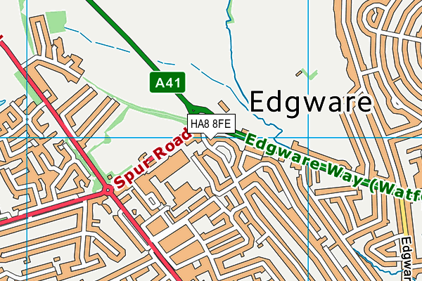 HA8 8FE map - OS VectorMap District (Ordnance Survey)