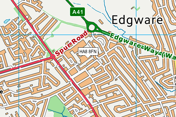 HA8 8FN map - OS VectorMap District (Ordnance Survey)