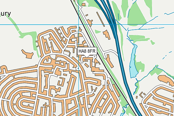 HA8 8FR map - OS VectorMap District (Ordnance Survey)