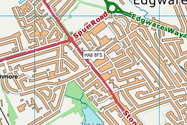 HA8 8FS map - OS VectorMap District (Ordnance Survey)