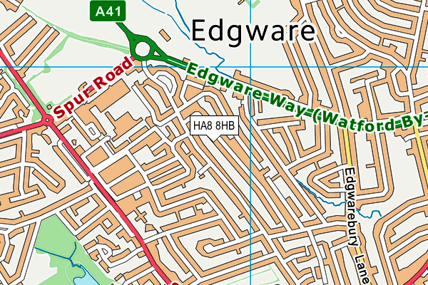 HA8 8HB map - OS VectorMap District (Ordnance Survey)