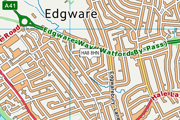 HA8 8HN map - OS VectorMap District (Ordnance Survey)