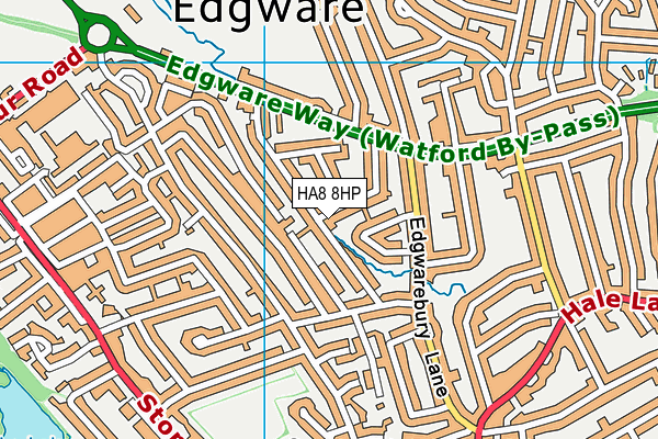 HA8 8HP map - OS VectorMap District (Ordnance Survey)