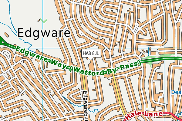 Map of EDGWARE ZOO LIMITED at district scale