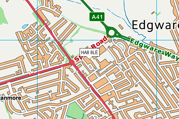 HA8 8LE map - OS VectorMap District (Ordnance Survey)