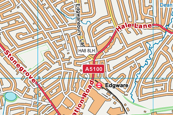 HA8 8LH map - OS VectorMap District (Ordnance Survey)