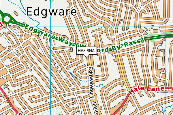 HA8 8NA map - OS VectorMap District (Ordnance Survey)