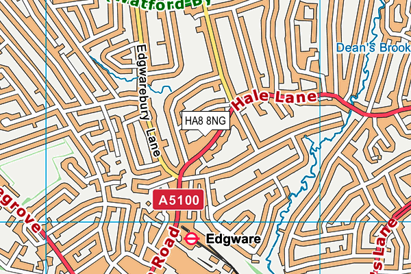 HA8 8NG map - OS VectorMap District (Ordnance Survey)