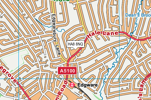 HA8 8NQ map - OS VectorMap District (Ordnance Survey)