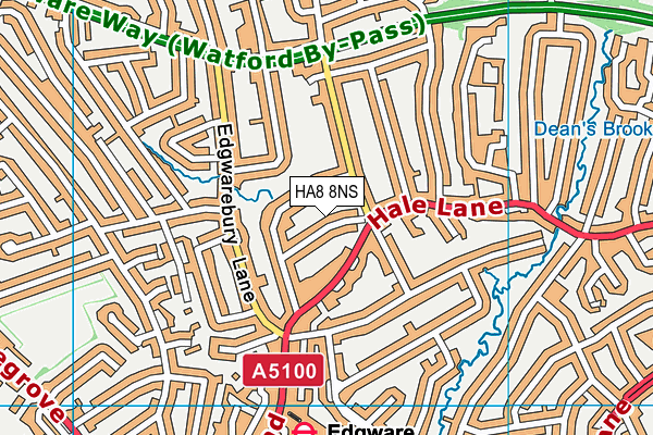 HA8 8NS map - OS VectorMap District (Ordnance Survey)