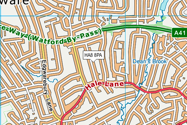 HA8 8PA map - OS VectorMap District (Ordnance Survey)