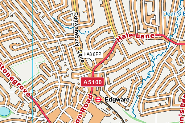 HA8 8PP map - OS VectorMap District (Ordnance Survey)