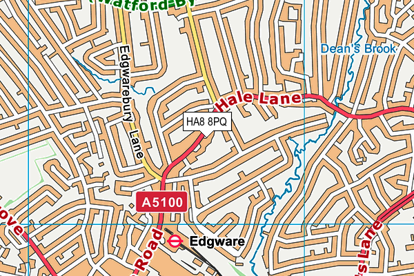 HA8 8PQ map - OS VectorMap District (Ordnance Survey)