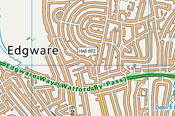 HA8 8PZ map - OS VectorMap District (Ordnance Survey)