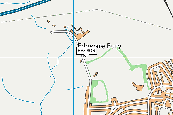 HA8 8QR map - OS VectorMap District (Ordnance Survey)