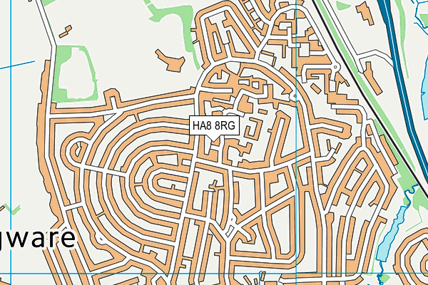 HA8 8RG map - OS VectorMap District (Ordnance Survey)