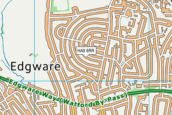 HA8 8RR map - OS VectorMap District (Ordnance Survey)