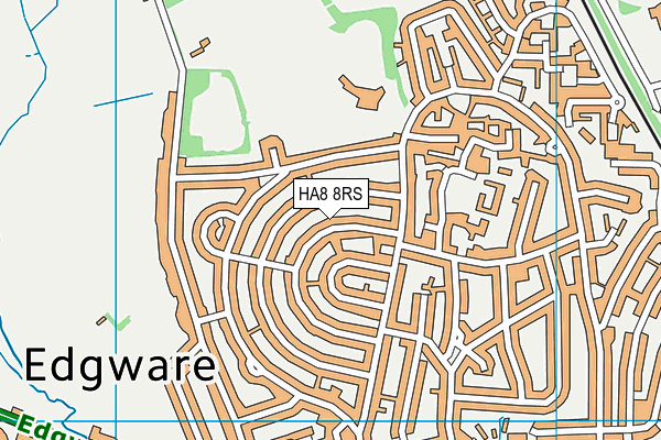 HA8 8RS map - OS VectorMap District (Ordnance Survey)