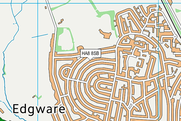 HA8 8SB map - OS VectorMap District (Ordnance Survey)