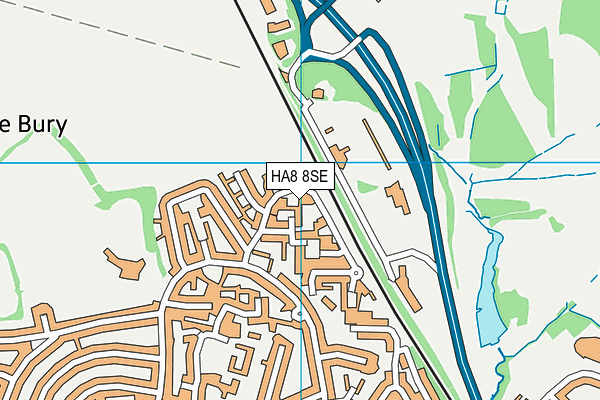 HA8 8SE map - OS VectorMap District (Ordnance Survey)