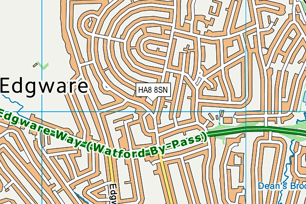 HA8 8SN map - OS VectorMap District (Ordnance Survey)