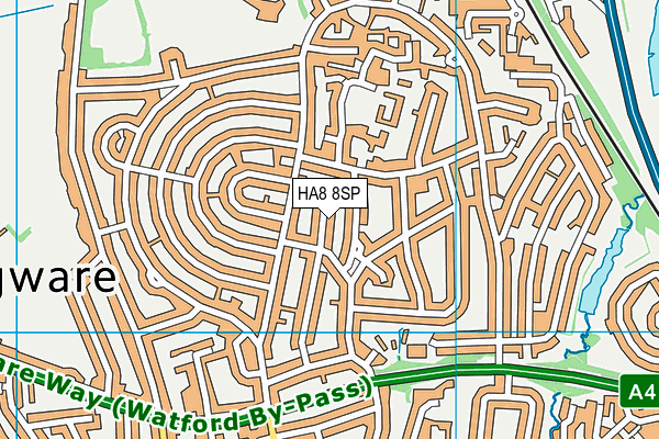 HA8 8SP map - OS VectorMap District (Ordnance Survey)