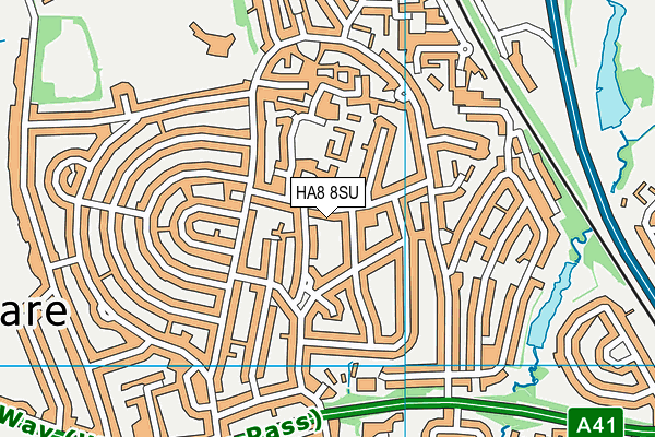 HA8 8SU map - OS VectorMap District (Ordnance Survey)