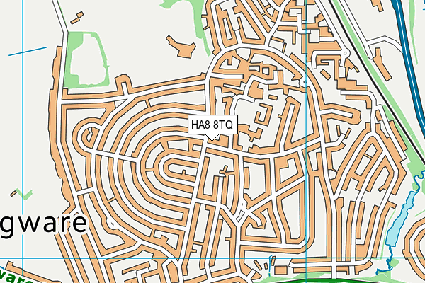 HA8 8TQ map - OS VectorMap District (Ordnance Survey)