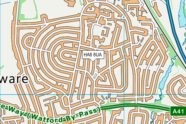 HA8 8UA map - OS VectorMap District (Ordnance Survey)