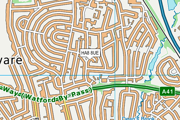 HA8 8UE map - OS VectorMap District (Ordnance Survey)
