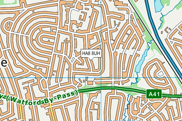 HA8 8UH map - OS VectorMap District (Ordnance Survey)
