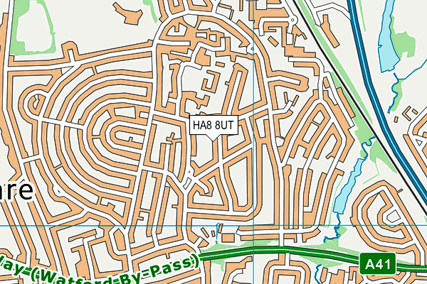 HA8 8UT map - OS VectorMap District (Ordnance Survey)