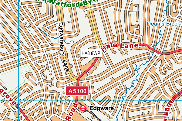 HA8 8WP map - OS VectorMap District (Ordnance Survey)