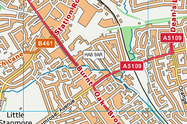 HA8 9AR map - OS VectorMap District (Ordnance Survey)