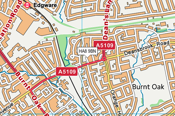 HA8 9BN map - OS VectorMap District (Ordnance Survey)