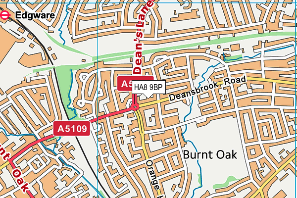 HA8 9BP map - OS VectorMap District (Ordnance Survey)