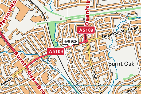 HA8 9DP map - OS VectorMap District (Ordnance Survey)