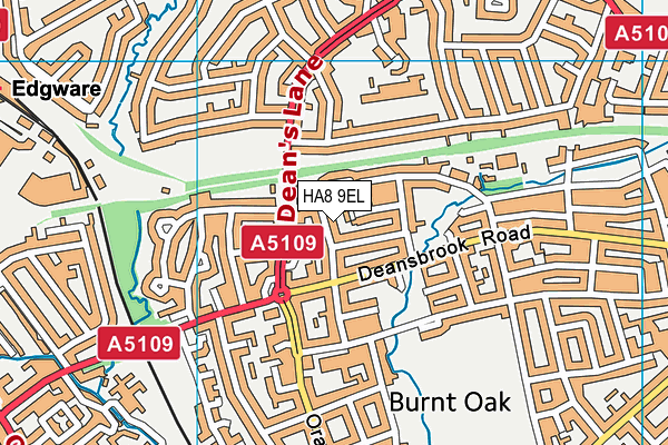 HA8 9EL map - OS VectorMap District (Ordnance Survey)